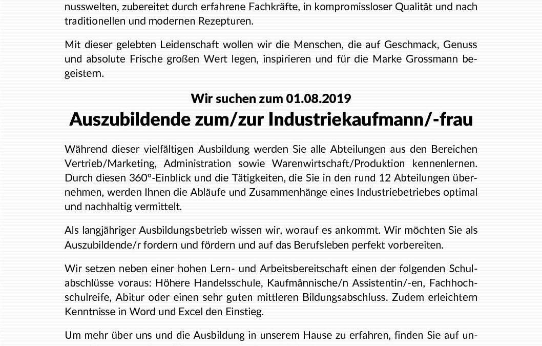 2019 Industriekaufmann