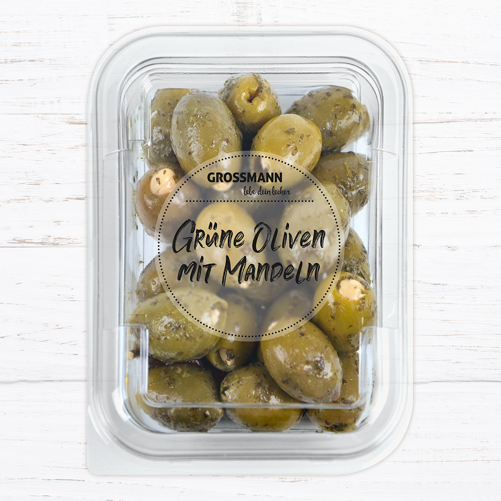 Grüne Oliven mit Mandeln - GROSSMANN