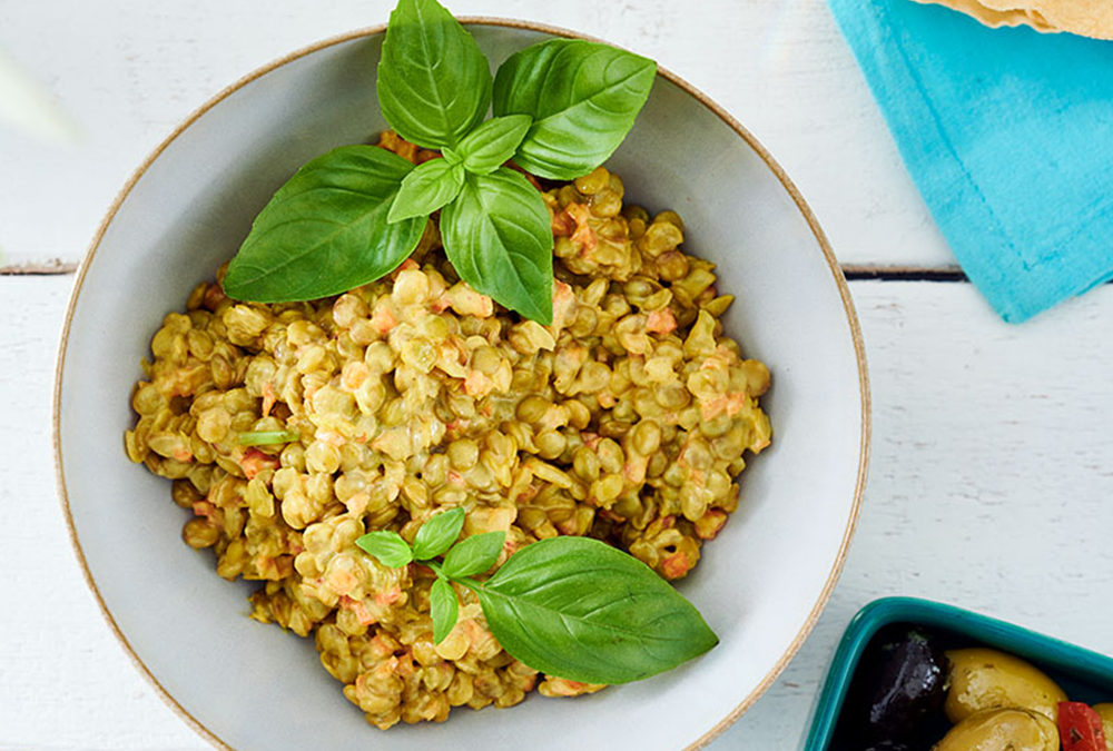 Curry Linsensalat mit Karotten