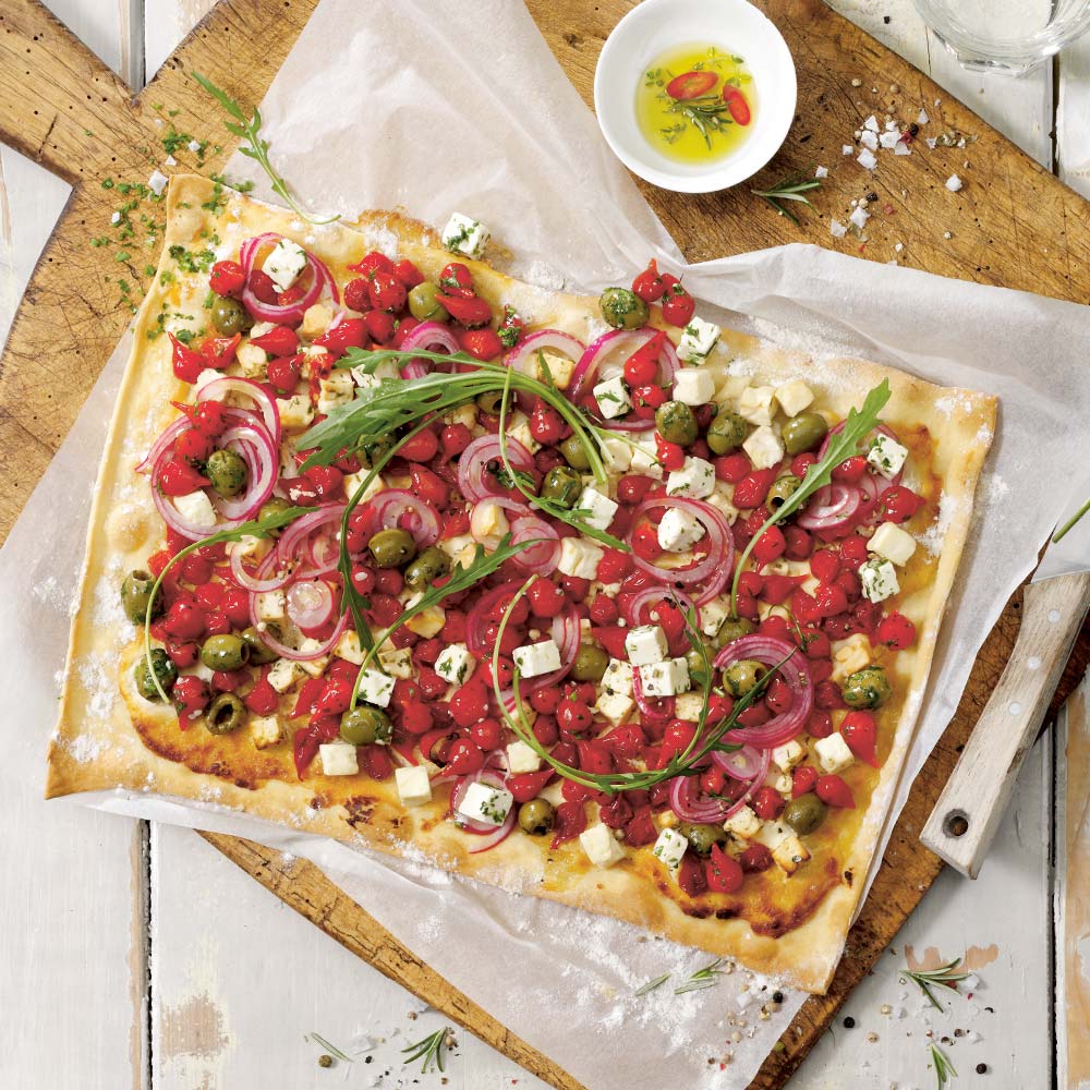 Rezepttipp „Pepper Drop Mix als leckere Flammkuchen-Variation“ - GROSSMANN