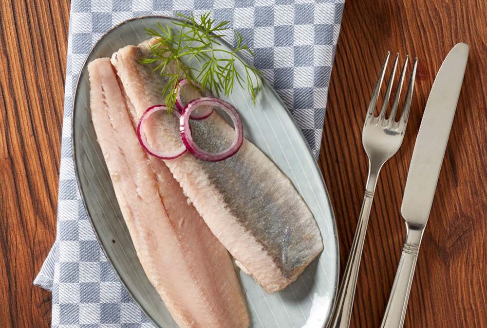 Matjesfilet auf gebratenem Apfel